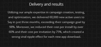 Say case study results