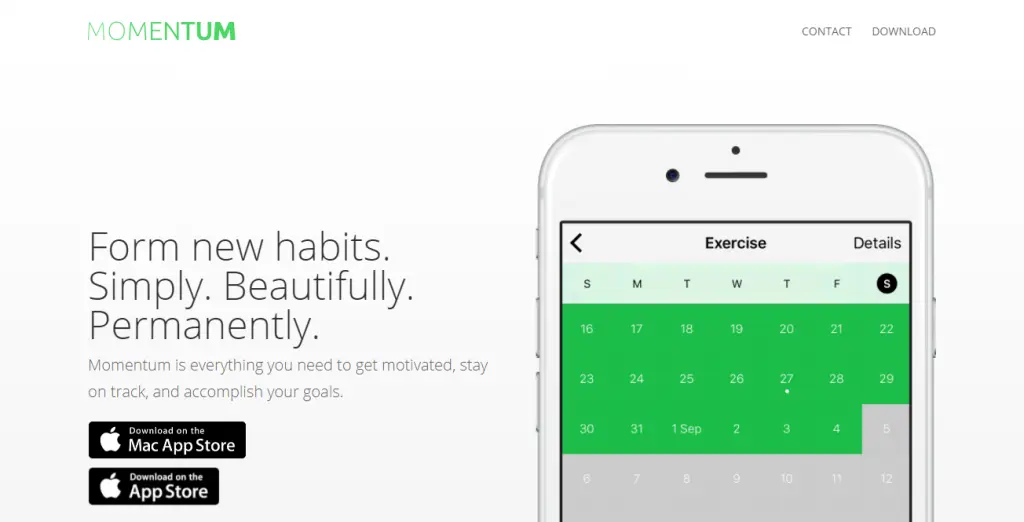 Momentum habit tracker app