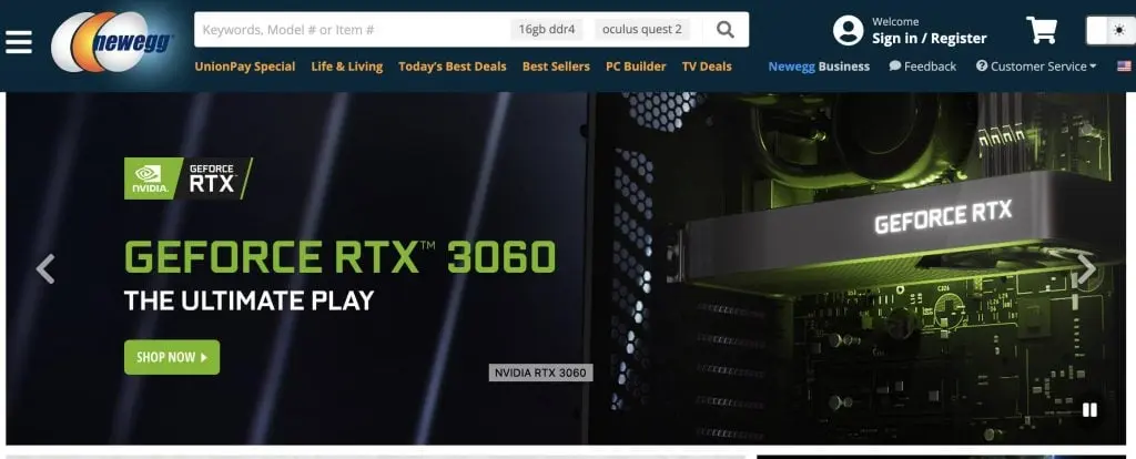 Newegg ecommerce shop