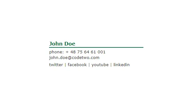 example of email Signatures