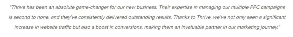 Thrive's PPC case study