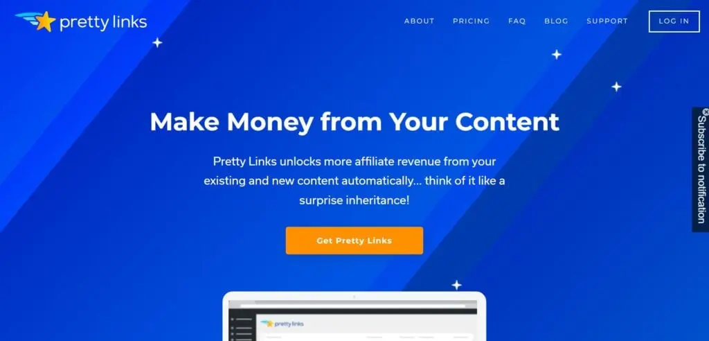 PrettyLinks cloacking software