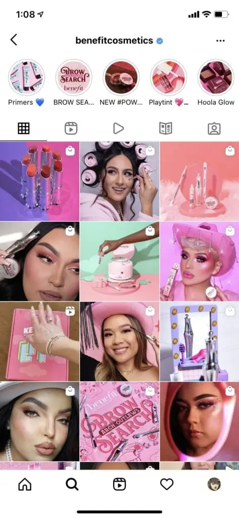 visually grid Instagram