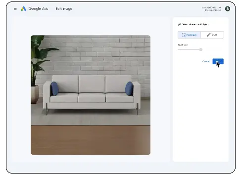 Google Ads AI image editing