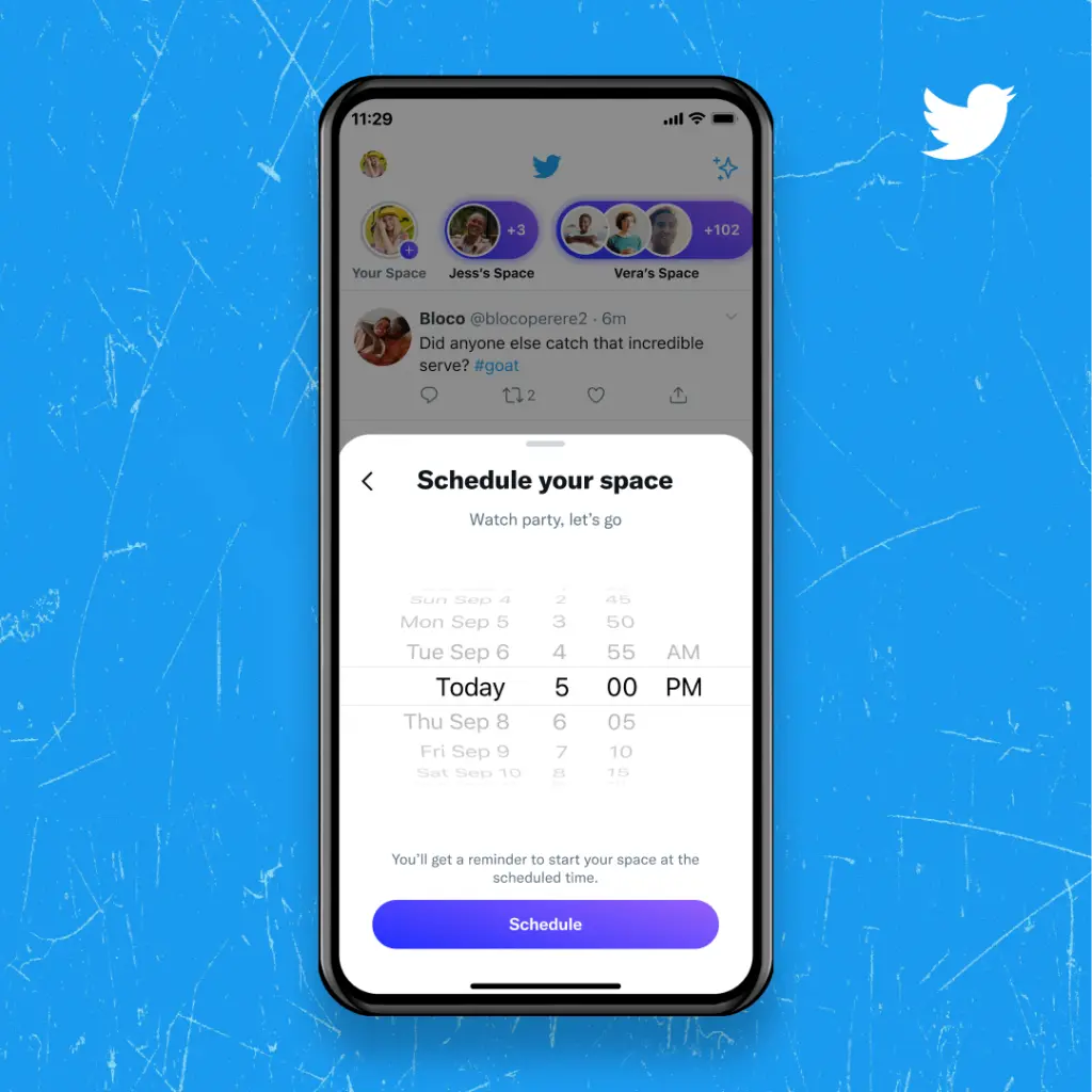 Scheduling Your Twitter Space