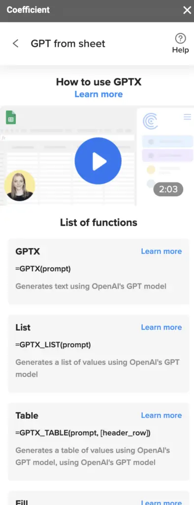 Coefficient GPT functions