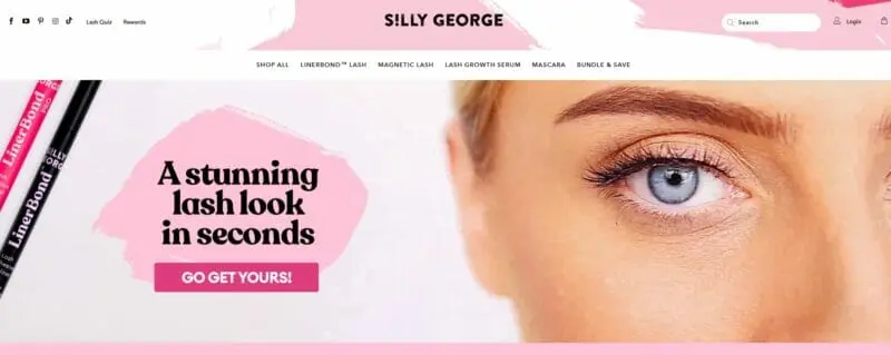 Silly George eyelash brand vegan friendly