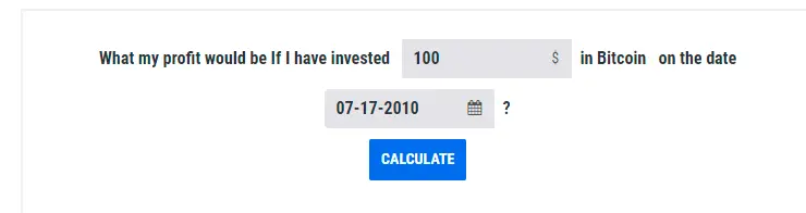 Cryptoground is Bitcoin profit calculator