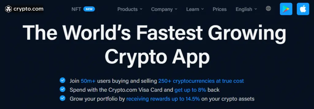 Crypto.com supports a wide range of cryptocurrencies