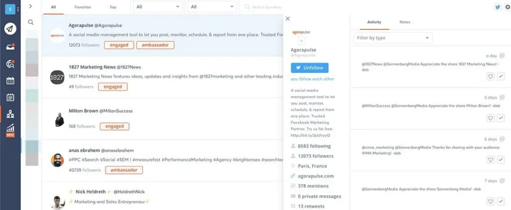 Agorapulse metrics