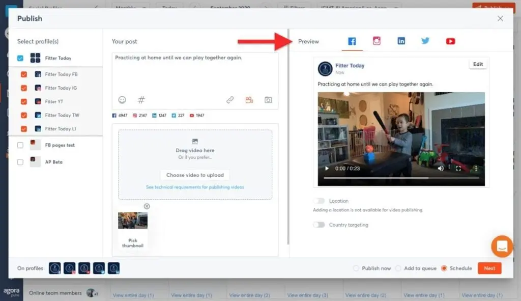 Agorapulse publishing