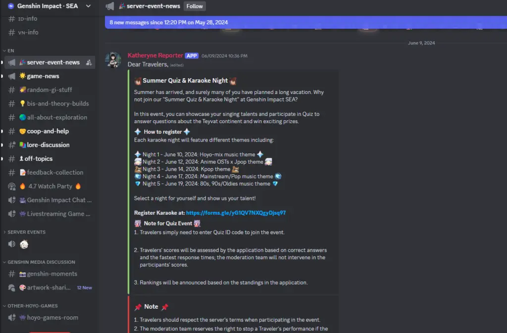 Genshin Impact’s Discord Server