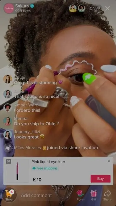 TikTok Live Shopping