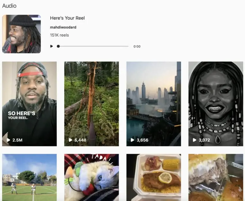 Here’s your Reel / instagram audio