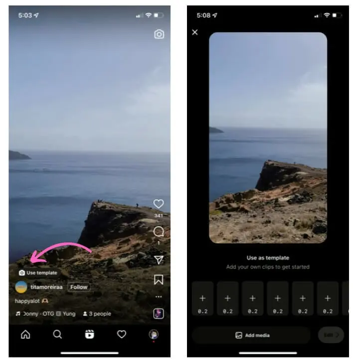 instagram Reels / template