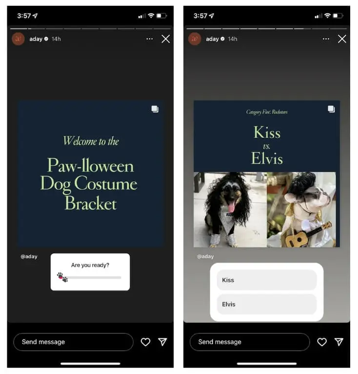 Votes for a Contest / Instagram