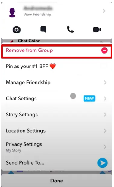 Remove from Group