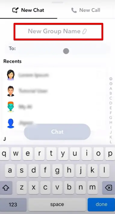 New Group Name field