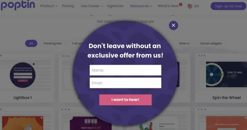 Poptin offer