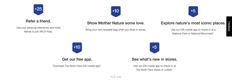 The North Face / rewards program 