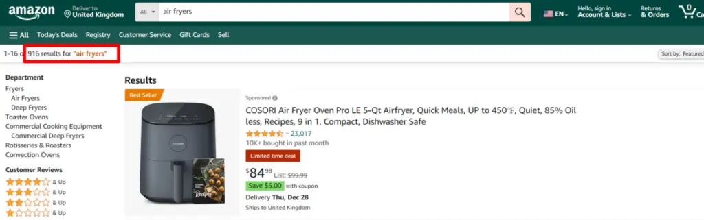 amazon search - air fryers