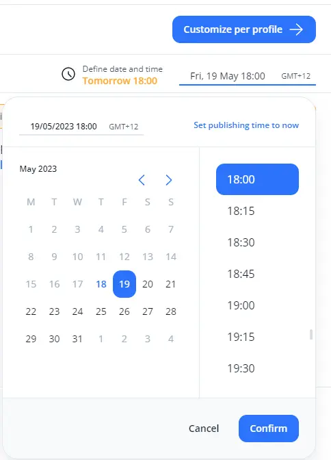 Levuro calendar