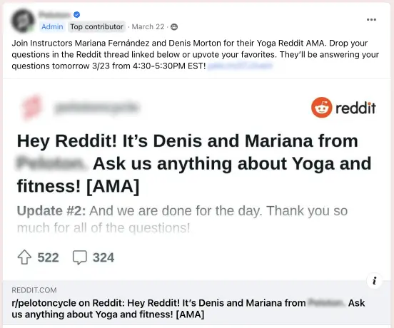 Facebook / Host AMAs