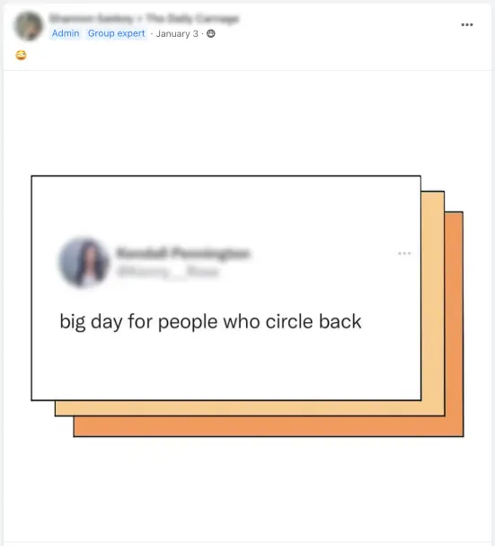 Facebook group / fun meme