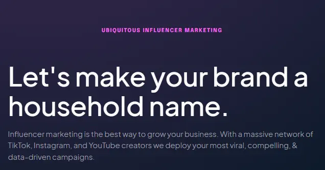 Ubiquitous influencer marketing