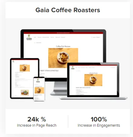 Gaia Coffee Roasters case study results