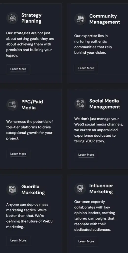 Web3 marketing Omni Agency Services