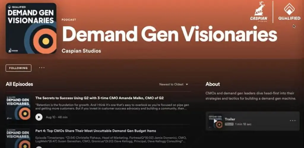Caspian Studios x Qualified Podcast Case Study