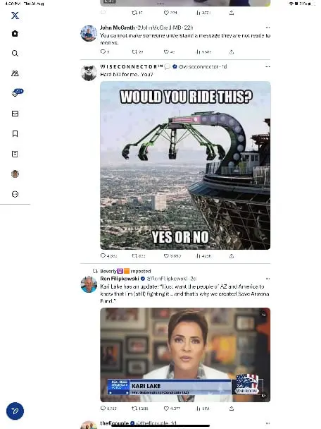 X vs Threads user interface 