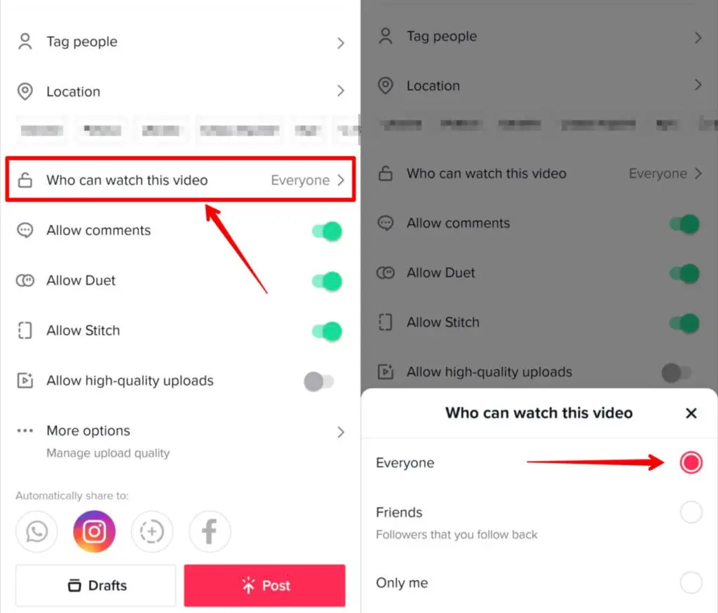 Link TikTok to Instagram - Sharing Your Public TikTok Video to Instagram