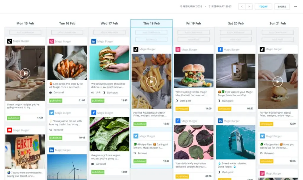 Brandwatch content calendar