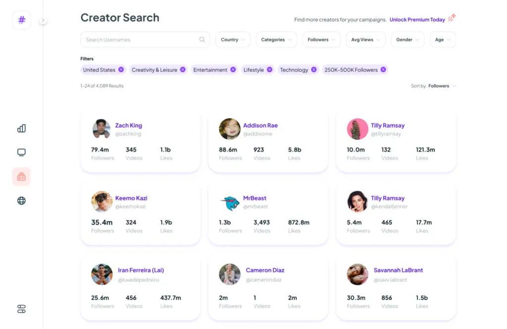 Ubiquitous Creator Search Tool
