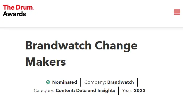 Brandwatch award