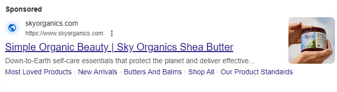 PPC ads example