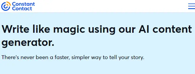 Constant Contact AI writing tool