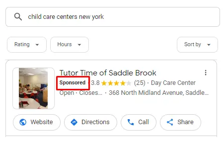 Google Ads example