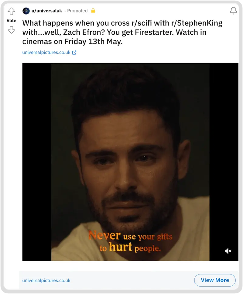 Universal UK Reddit ad