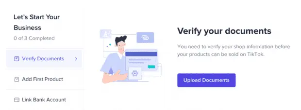 Seller Center / Verify Documents