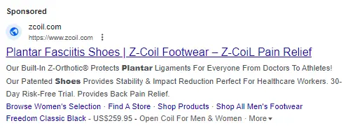 Google ad example