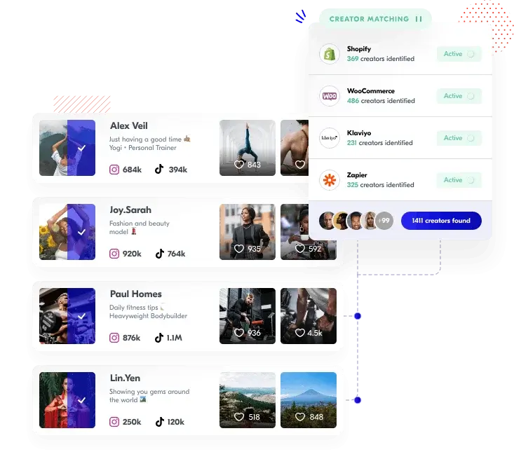 Upfluence influencer selection