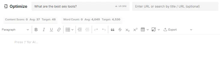 MarketMuse Content Score
