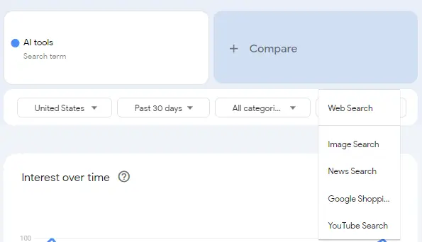 Google Trends Filter 
