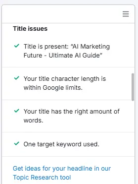 Semrush Title Issues 