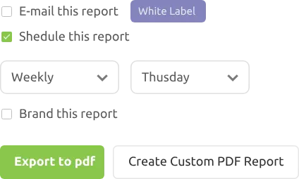 Scheduled reports in Semrush 