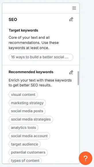 SEO Suggestions 