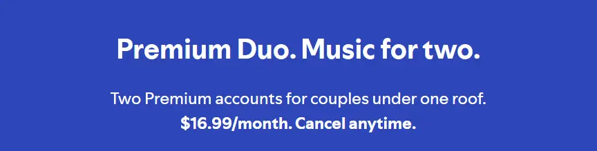 Spotify Duo Plan